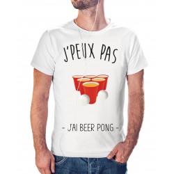 t-shirt je ne suis pas j'ai beer pong - cadeau homme