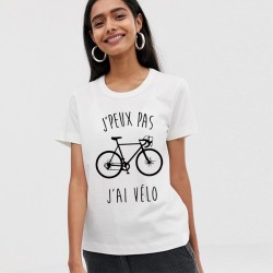 T-Shirt je peux pas j'ai vélo - Femme