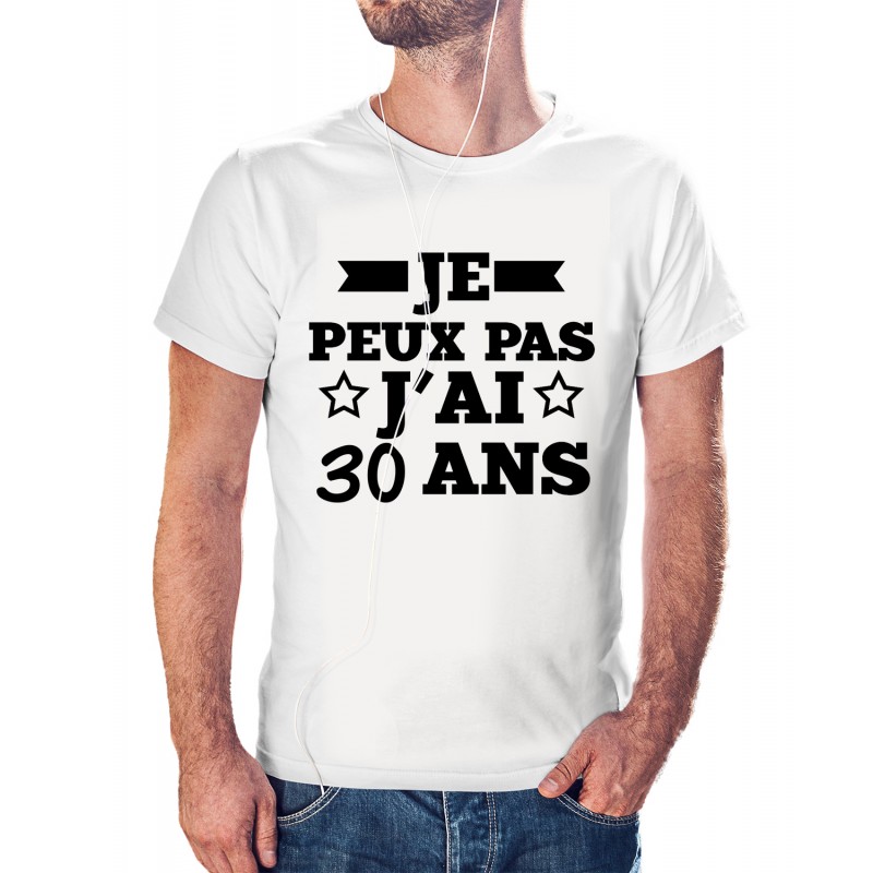 t-shirt cadeau anniversaire 30 ans Luxe façon polo - cadeau anniversaire  homme Taille S
