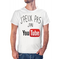 t-shirt je peux pas j'ai youtube - cadeau homme