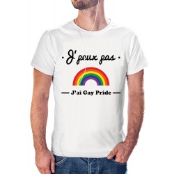 t-shirt je peux pas j'ai gay pride - cadeau homme
