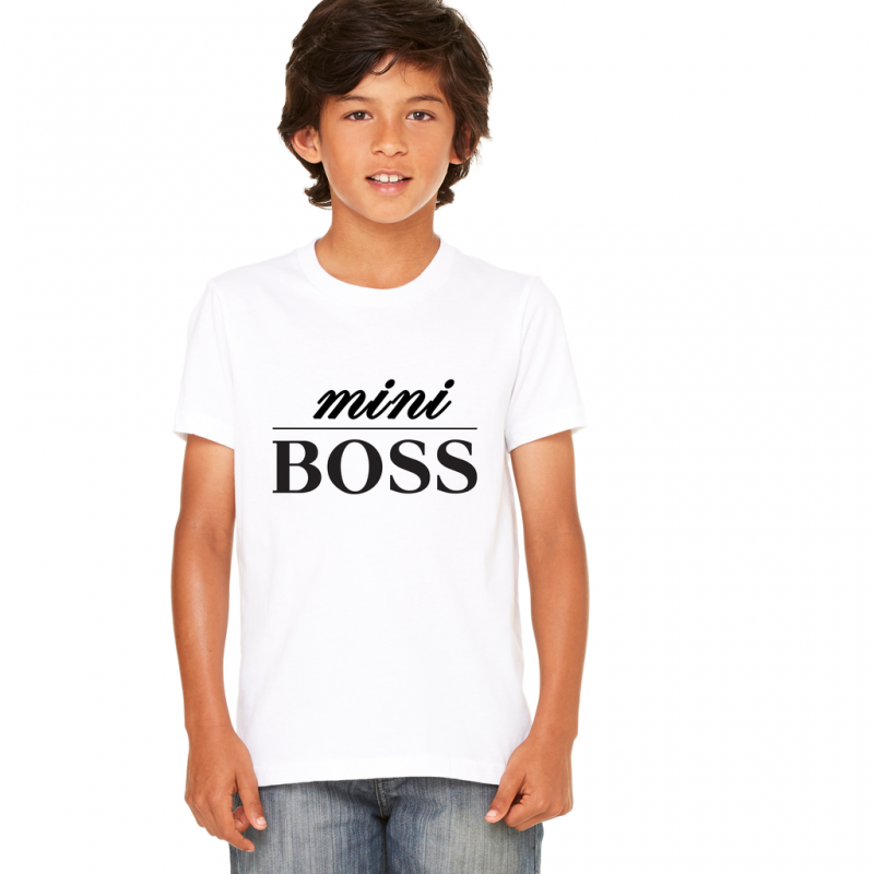 T-shirt mini boss  - Cadeau enfant fille et garçon