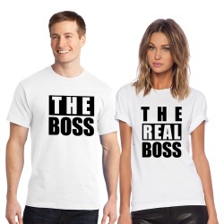 T-Shirt The Boss Homme - The real Boss Elegance femme pour couple