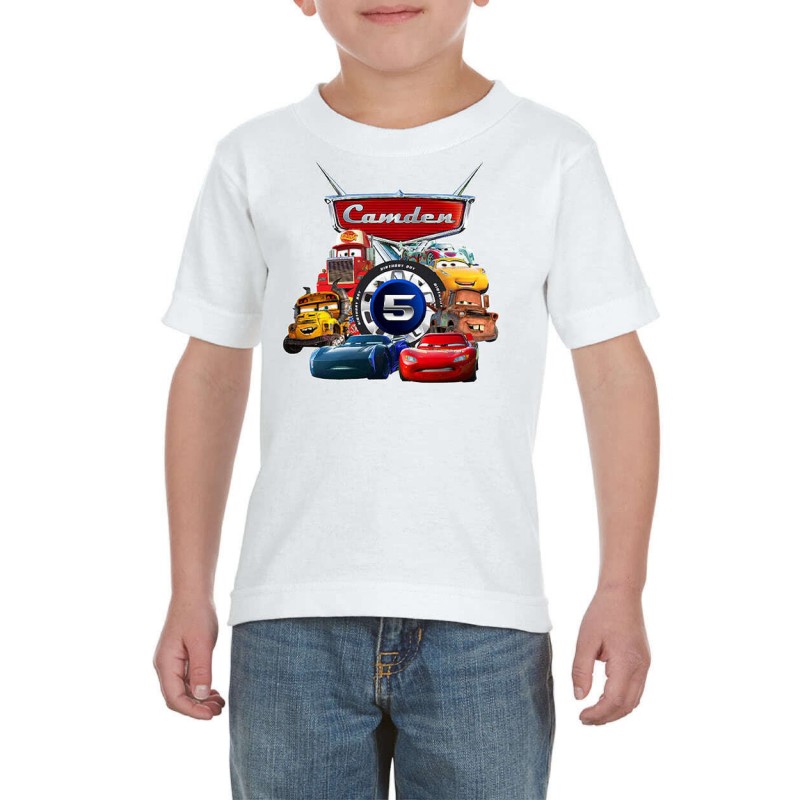 T-shirt Flash McQueen Cars avec Numéro & nom personnalisable  - Cadeau enfant fille et garçon