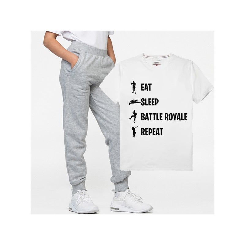 Pyjama Eat sleep battle royal repeat - Tenue complète