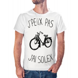 T-shirt j'peux pas j'ai pas j'ai solex - cadeau homme vélo