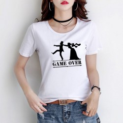 T-Shirt Game Over Cadeau mariage fiancaille Femme