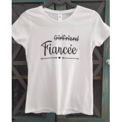 T-Shirt girlfriend Fiancée Cadeau mariage fiancaille Femme