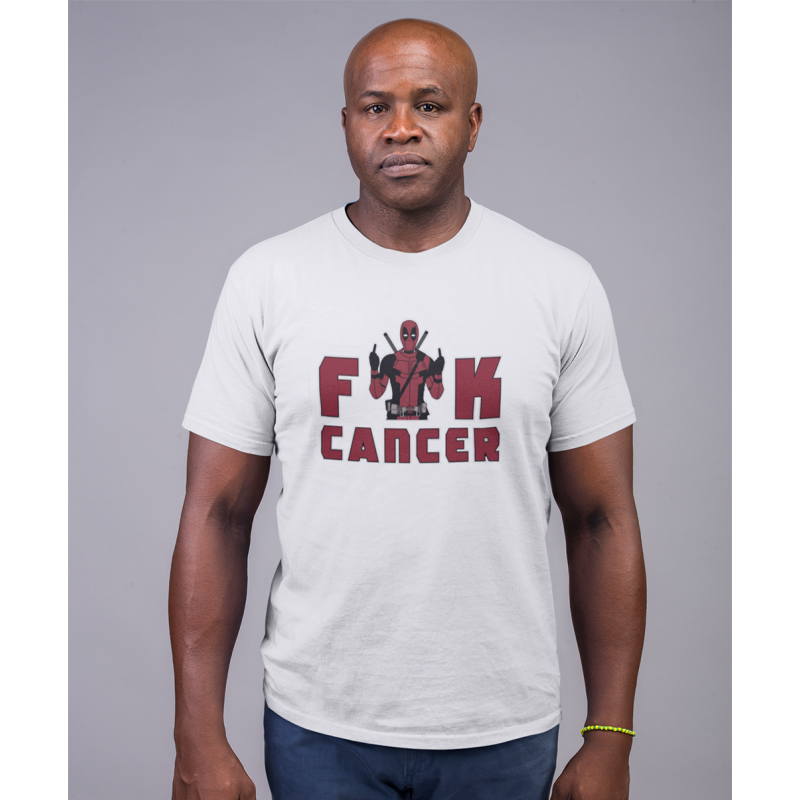 T-shirt Fuck Cancer Deadpool - cadeau homme malade