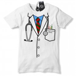 T-shirt docteur chirurgien - cadeau fausse blouse de médecin