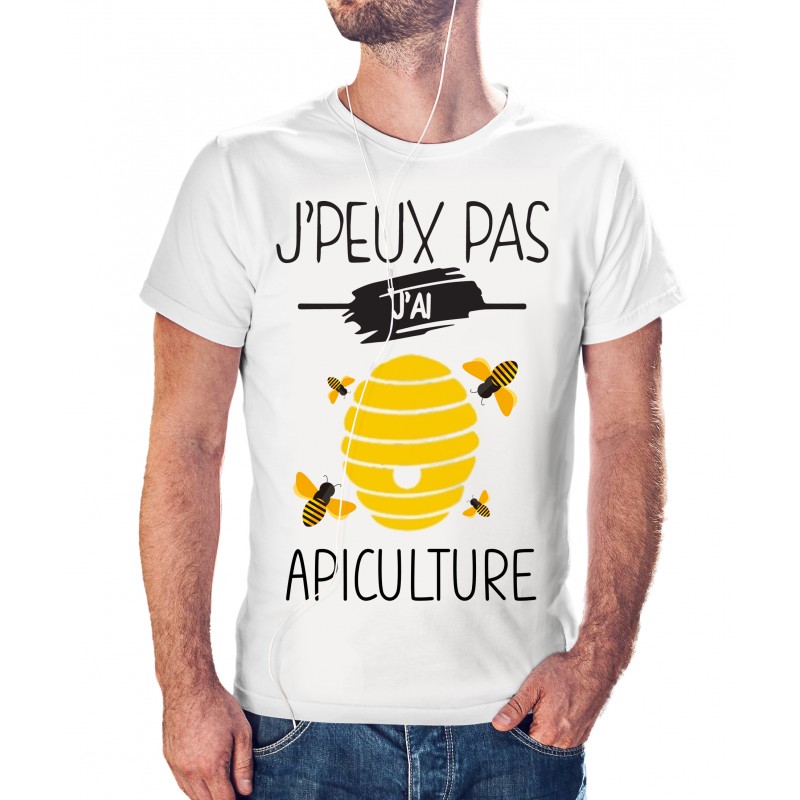 T-shirt j'peux pas j'ai apiculture en couleur - cadeau homme Abeille