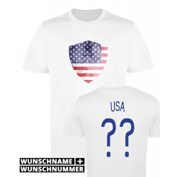 T-shirt USA - Maillot football personnalisable avec prénom et numéro