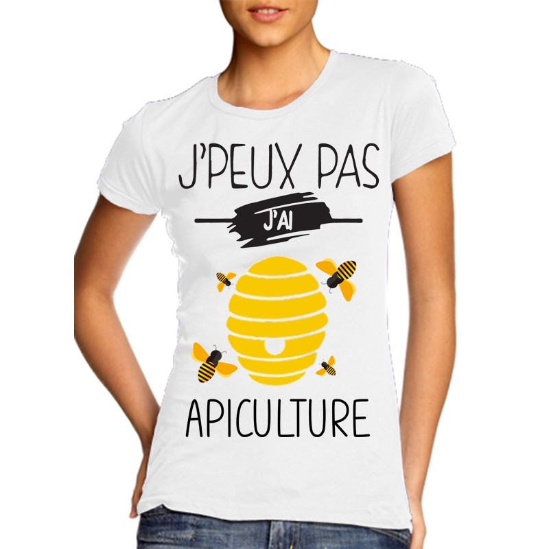 T-Shirt j'peux pas j'ai apiculture - Femme Cadeau abeille