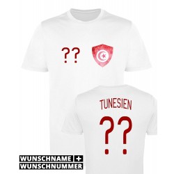 Maillot Football Tunisie - Tee Shirt football imprimable avec prénom et numéro