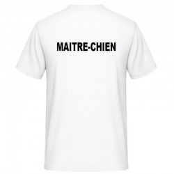T-shirt Maître chien inscription sur les deux faces du tee shirt - homme