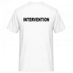 T-shirt Intervention inscription sur les deux faces du tee shirt - homme