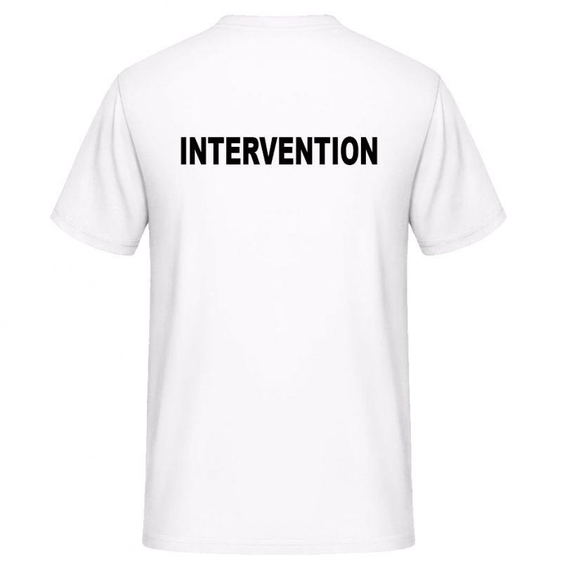 T-shirt Intervention inscription sur les deux faces du tee shirt - homme