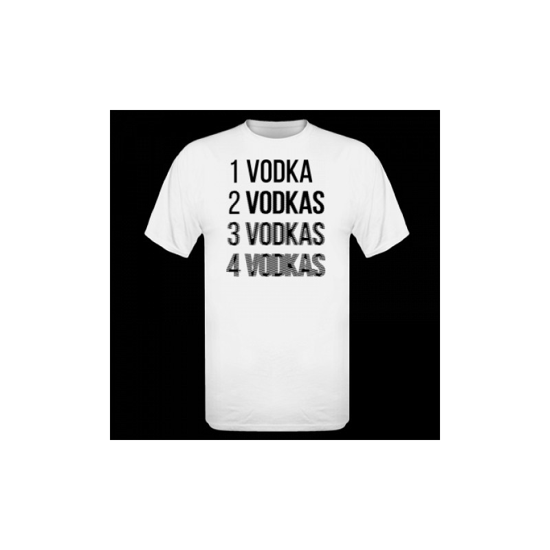 T-shirt One Vodka Two Vodkas Drunk pour homme