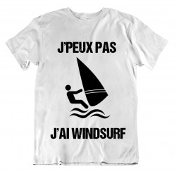 t-shirt j'peux pas j'ai windsurf - cadeau homme