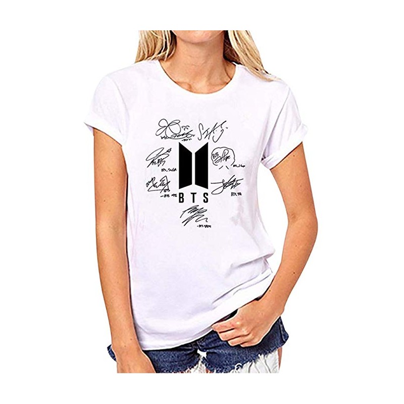 T-Shirt Bangtan Boys Femmes BTS Army Floral Top Tee Shirt Suga Jin Jimin Jung Kook J-Hope Rap-Monster V