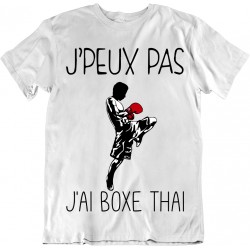 T-shirt j'peux pas J'ai boxe thai - cadeau homme main
