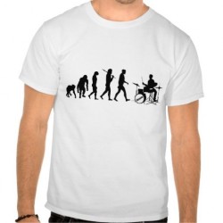 T-shirt Batteur évolution - Homme batterie groupe de musique