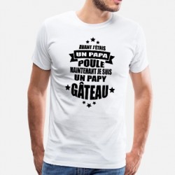 T-shirt Papy Gateau - cadeau homme grand père