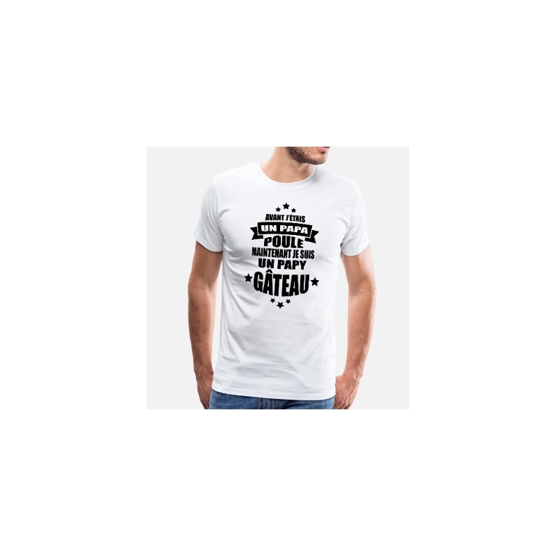 T-shirt Papy Gateau - cadeau homme grand père