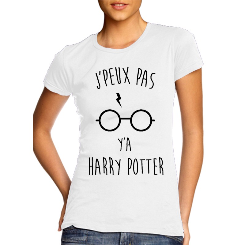 T-Shirt j'peux pas y'a Harry Potter - Femme Cadeau Sorcière Taille S