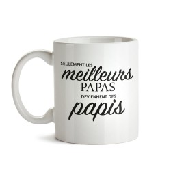 Tasse à café Blanche Futur papi - Mug - Idée Cadeau pour Naissance - Fête des pères - Cadeau pour Homme