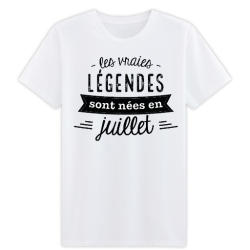T-shirt Les vrais légendes sont né en juillet - Cadeau anniversaire - Homme