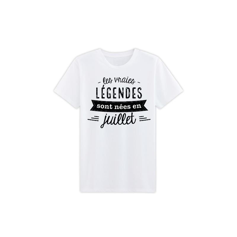 T-shirt Les vrais légendes sont né en juillet - Cadeau anniversaire - Homme