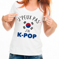 T-Shirt J'peux pas j'ai k-pop - Femme Cadeau Musique