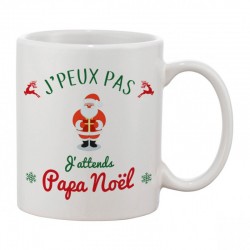 Mug J'peux pas J'attends Papa Noël - Cadeau tasse NOËL