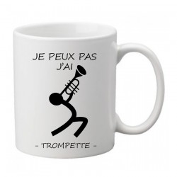 Mug J'peux pas J'ai trompette - Cadeau tasse café thé