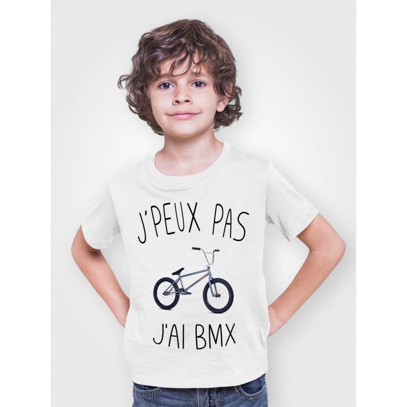 T-shirt Je peux pas j'ai BMX - Cadeau enfant vélo