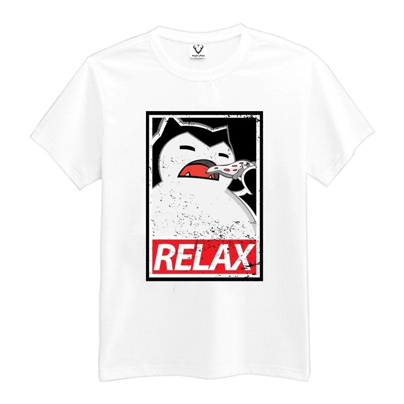 T-shirt Relax eat pizza - Taille adulte / Enfant