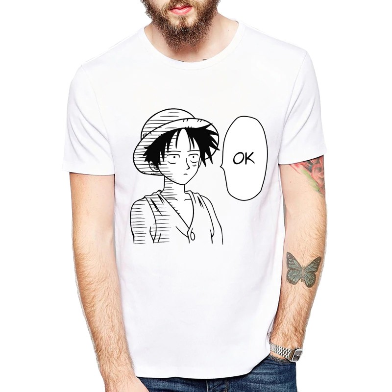 T-shirt Luffy chapeau de paille OK - Homme