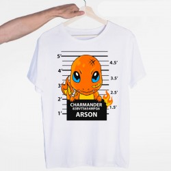 T-shirt Salameche Jail Prison - Taille adulte et enfant