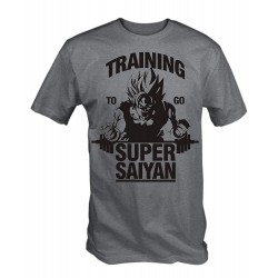 T-shirt Training super saiyan gris - cadeau homme
