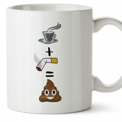 Mug Café/clope/toilette Tasses avec un message rigolo / tasse
