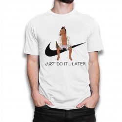 t-shirt BoJack Horseman Art just do it later - cadeau homme