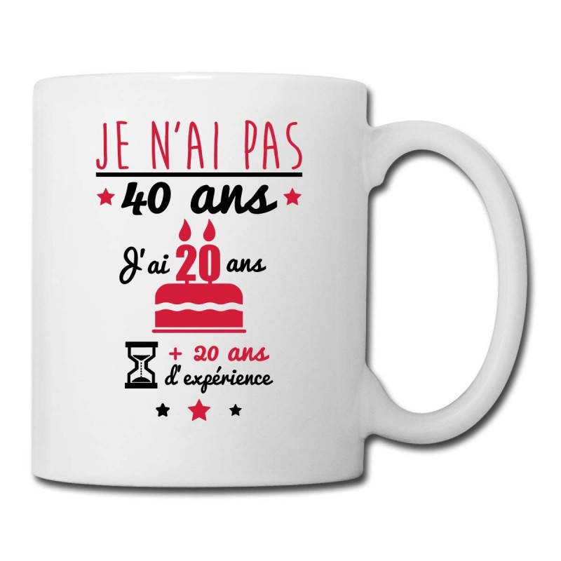 Mug Cadeau Anniversaire 40 Ans impression artisanale française en