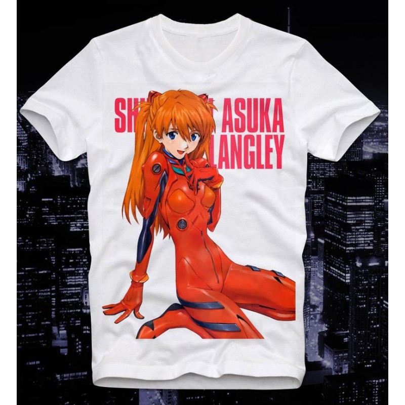 T-Shirt Neon Genesis Evangelion Rei Ayanami Manga Anime Japon Asuka Langley Lilith Kawaii Kawai Ecchi