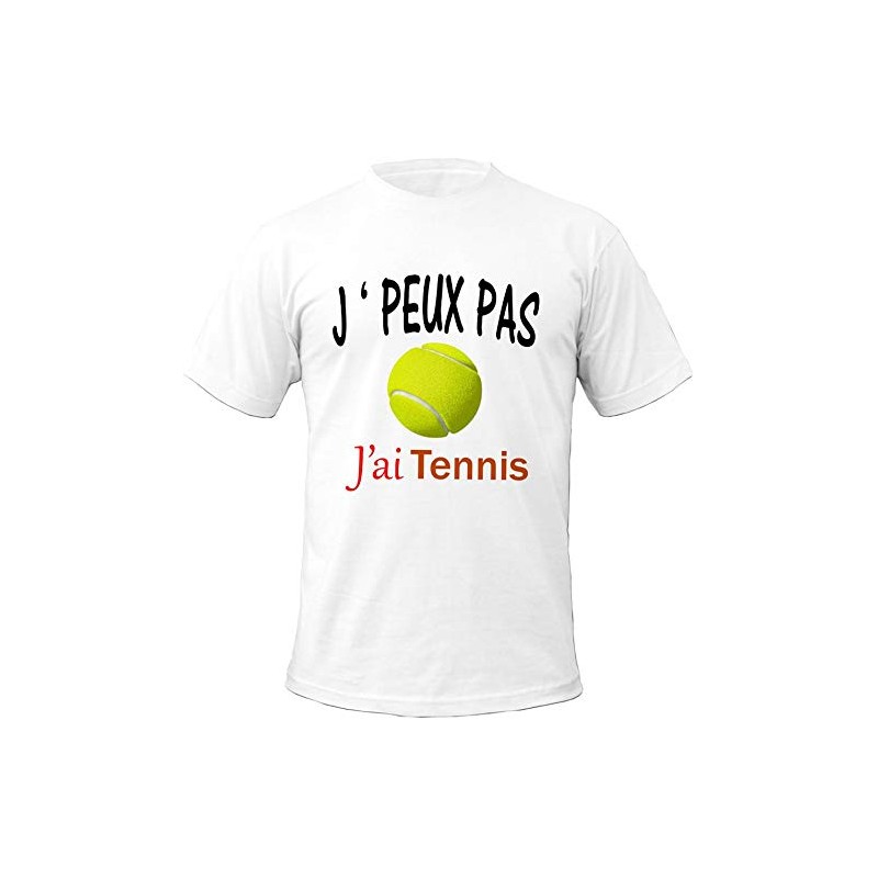 T-shirt j'peux pas j'ai tennis - cadeau sport homme