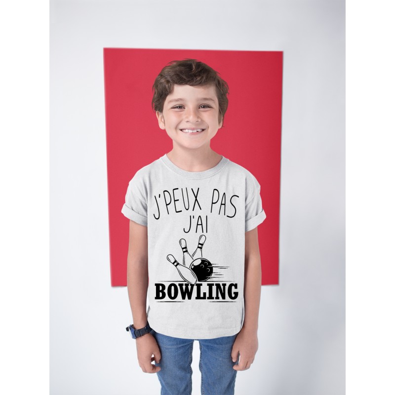T-shirt Je peux pas j'ai Bowling - Cadeau enfant fille et garçon