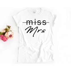 T-Shirt De Miss To Mrs - Femme Cadeau Mariage