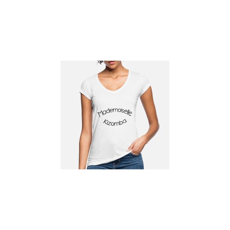 T-Shirt Mademoiselle Kizomba - Femme COL V