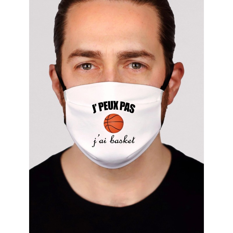 Masque alternatif je peux pas j'ai basket - Protection du visage masque barrière