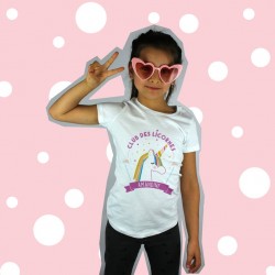 T-Shirt Club des licornes prénom personnalisable - Femme / enfant Cadeau